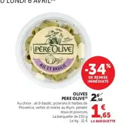 U Express PERE OLIVE Olives offre
