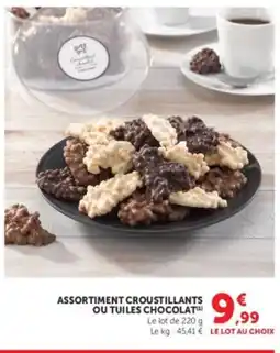 U Express Assortiment croustillants ou tuiles chocolat offre