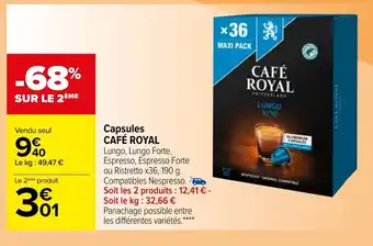 Capsules café royal