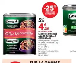 U Express CASSEGRAIN Legumes cuisines a la provencale offre