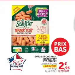 U Express STOEFFLER Saucisses cocktail knack'fest offre