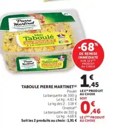 U Express PIERRE MARTINET Taboule offre