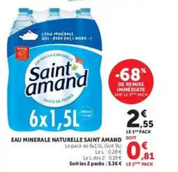 U Express SAINT AMAND Eau minerale naturelle offre