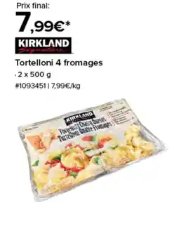 Costco KIRKLAND Tortelloni 4 fromages offre