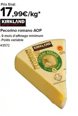 Costco KIRKLAND Pecorino romano AOP offre