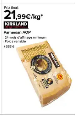 Costco KIRKLAND Parmesan AOP offre