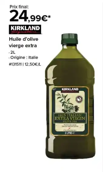 Costco KIRKLAND Huile d'olive vierge extra offre