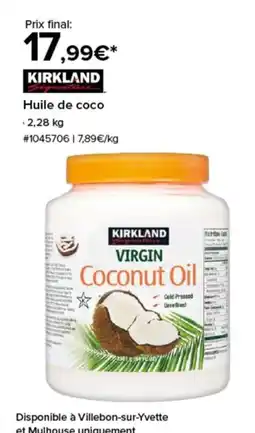 Costco KIRKLAND Huile de coco offre