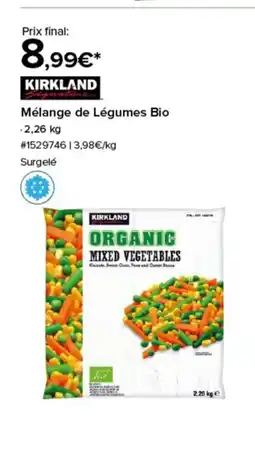 Costco KIRKLAND Mélange de Légumes Bio offre