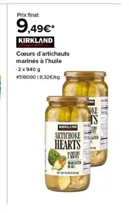 Costco KIRKLAND Coeurs d'artichauts marinés à l'huile offre