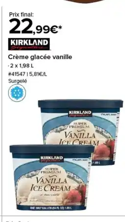 Costco KIRKLAND Crème glacée vanille offre