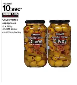 Costco KIRKLAND Olives vertes espagnoles offre