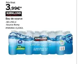 Costco KIRKLAND Eau de source offre