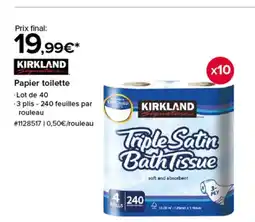 Costco KIRKLAND Papier toilette offre