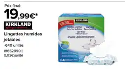 Costco KIRKLAND Lingettes humides jetables offre