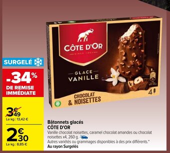 Carrefour Bâtonnets glacés offre