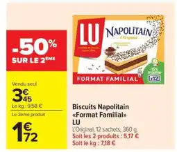 Carrefour Market Biscuits Napolitain Format Familial LU offre