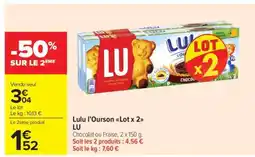 Carrefour Market Lulu l’Ourson Lot x 2 LU offre