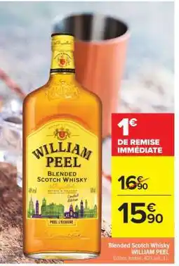 Carrefour Market BLENDED SCOTCH WHISKY WILLIAM PEEL offre