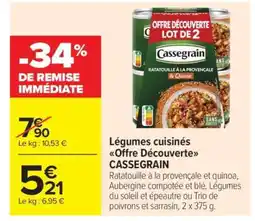 Carrefour Market Légumes cuisinés Offre Découverte CASSEGRAIN offre