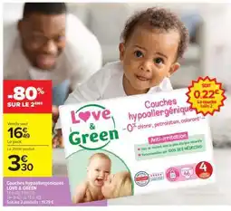 Carrefour Market Couches Hypoallergeniques Love & Green offre