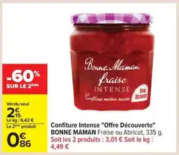 Carrefour Confiture Intense Offre Découverte BONNE MAMAN offre