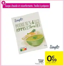 Carrefour Market Potage SIMPL offre