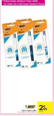 Carrefour Market BIC Stylo 4 couleurs OM offre