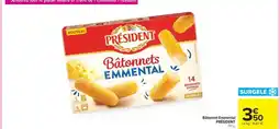 Carrefour Market Bâtonnets Emmental PRÉSIDENT offre