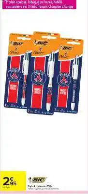 Carrefour Market Stylo 4 couleurs PSG offre