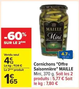 Carrefour Cornichons Offre Saisonnière MAILLE offre