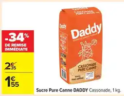 Carrefour Sucre Pure Canne DADDY Cassonade, 1 kg offre