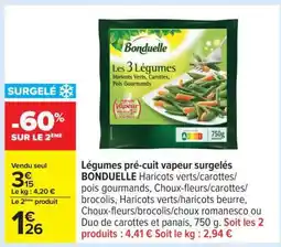Carrefour Légumes pré-cuit vapeur surgelés BONDUELLE offre