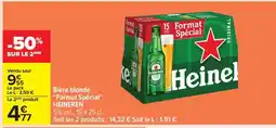 Carrefour Bière blonde Format spécial HEINEKEN offre
