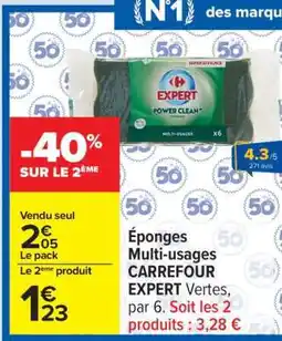 Carrefour Éponges Multi-usages CARREFOUR EXPERT Vertes offre