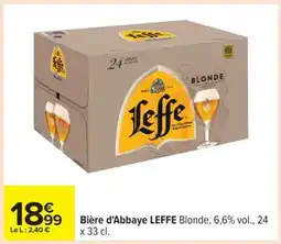 Carrefour Bière d'Abbaye LEFFE Blonde offre