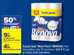 Carrefour Essuie-tout 'Maxi Pack' RENOVA offre