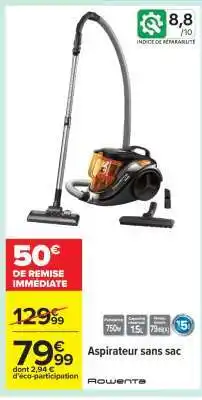 Carrefour Aspirateur sans sac offre