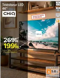 Carrefour Téléviseur LED 4K CHiQ offre