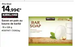 Costco KIRKLAND Savon en pain au beurre de karité offre