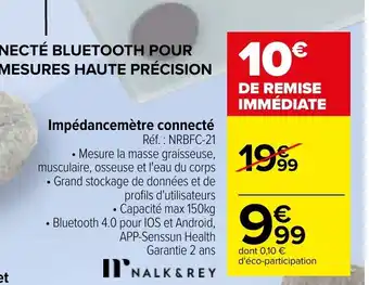 Carrefour Impédancemètre connectè offre