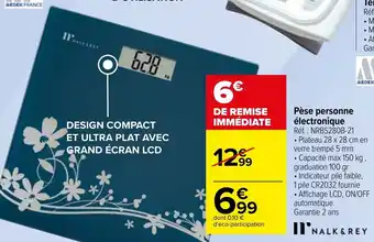 Carrefour Pèse personne électronique offre