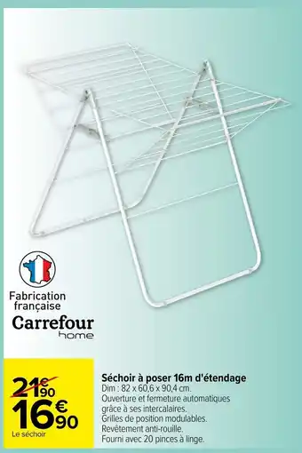 Carrefour Séchoir à poser 16m d'étedage offre