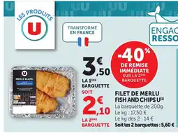 Bi1 U Filet de merlu fish and chips offre