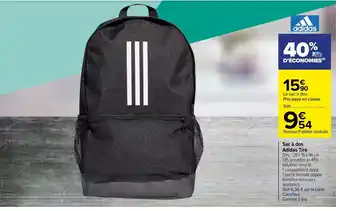 Carrefour Sac à dos Adidas Tiro offre