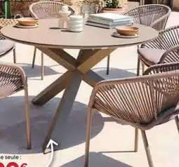 Maxi Bazar Table ronde Oryon 6 places aluminium offre