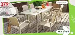 Maxi Bazar Table extensible Piazza aluminium 8 places offre