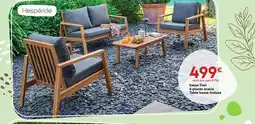 Maxi Bazar HESPÉRIDE Salon Tiwi 4 places acacia Table basse incluse offre