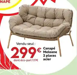 Maxi Bazar Canapé Meloane 2 places acier offre