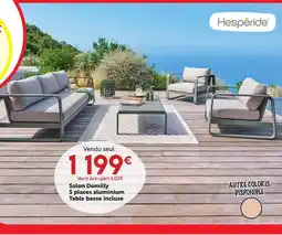 Maxi Bazar HESPÉRIDE Salon Domilly 5 places aluminium Table basse incluse offre